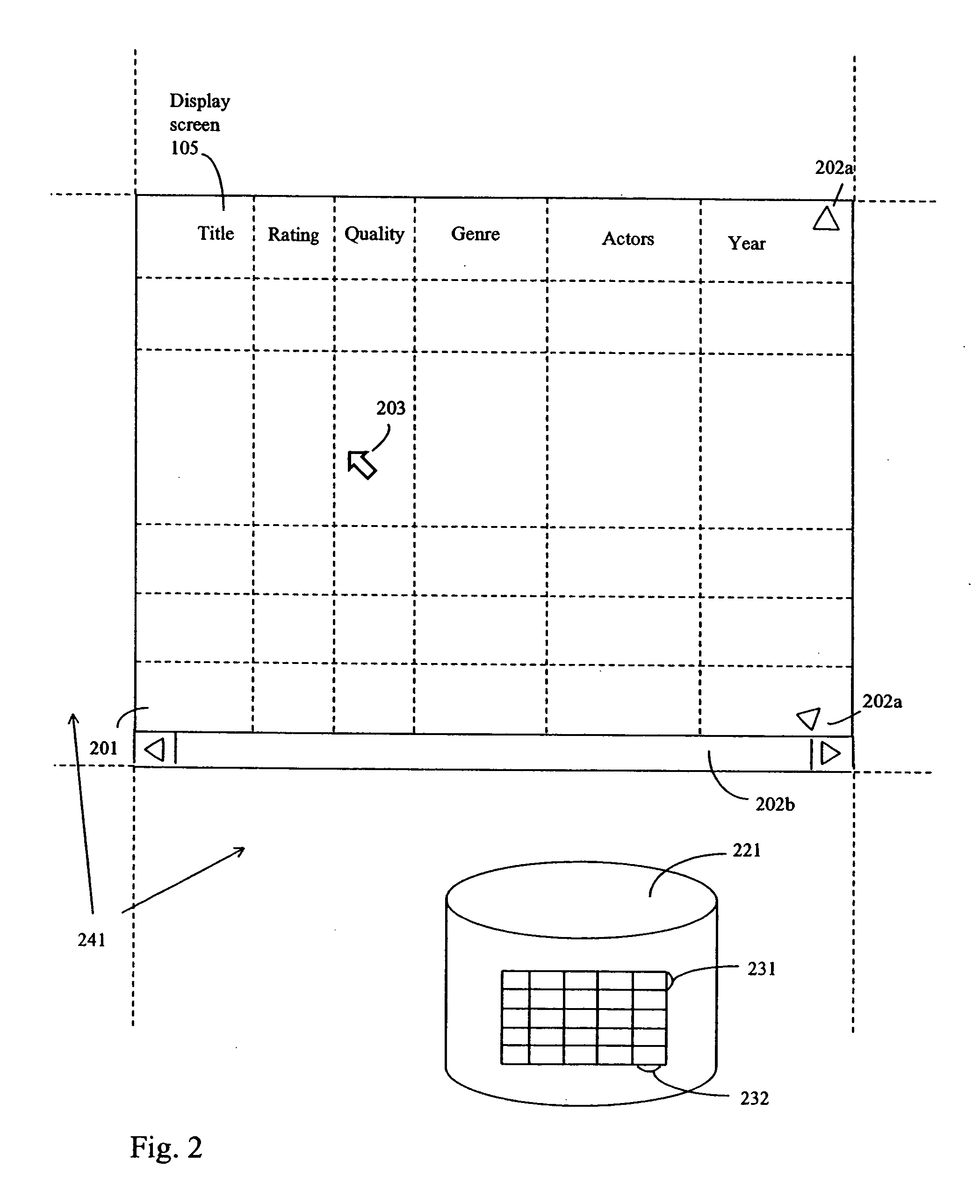 Grid-like guided user interface for video selection and display