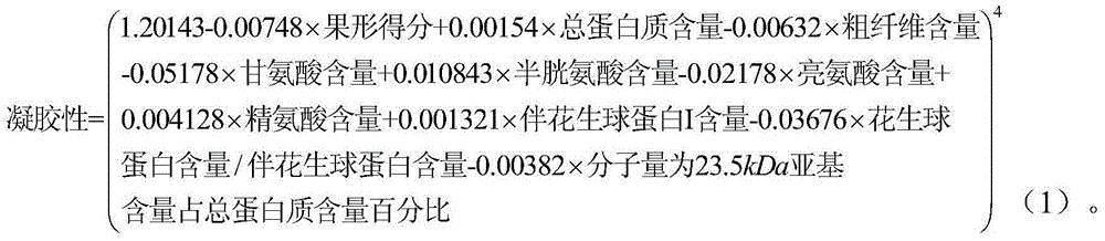 A kind of peanut quality determination and evaluation method suitable for gel protein processing