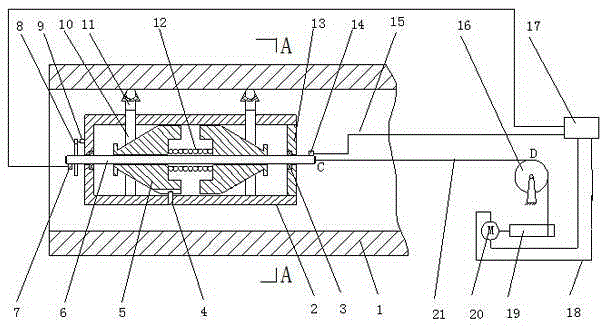 Self-centering depth hole parameter measurement device