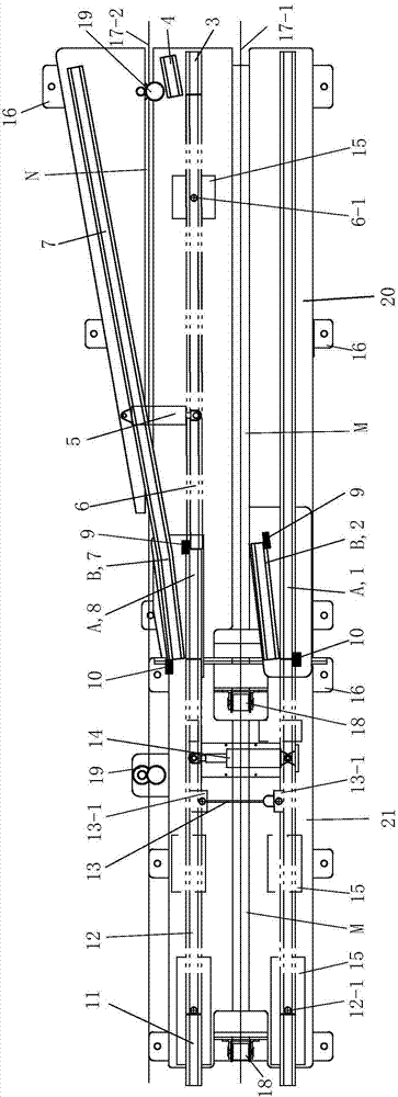 Special turnout for endless rope continuous traction system