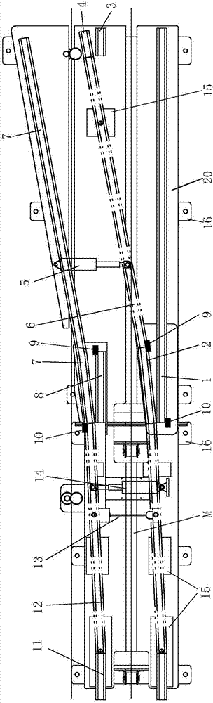 Special turnout for endless rope continuous traction system