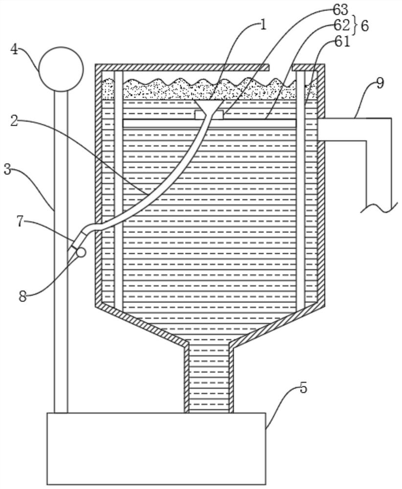 Slurry concentration tank floating foam cleaning device