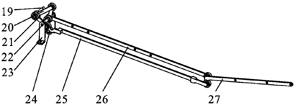 Bionic underwater vehicle flapping wing propulsion device