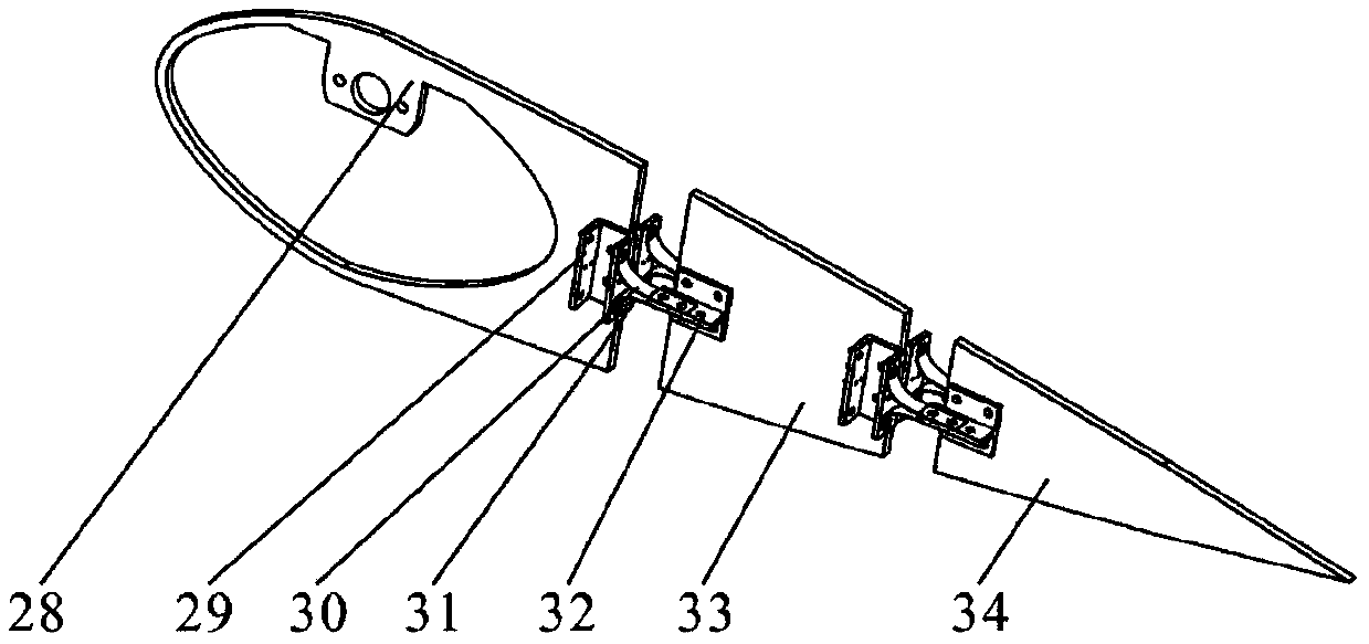 Bionic underwater vehicle flapping wing propulsion device