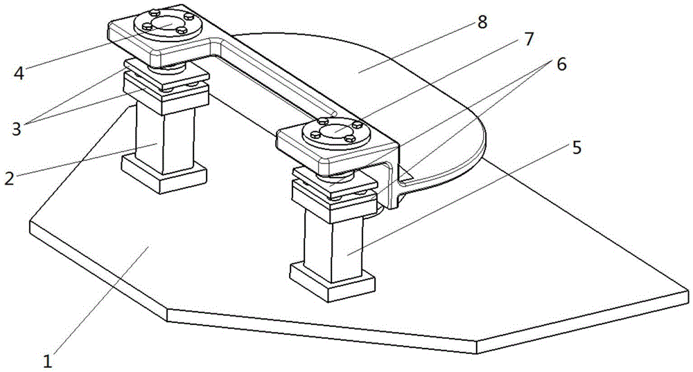 Tyre six-component force testing device for eliminating unbalance loading