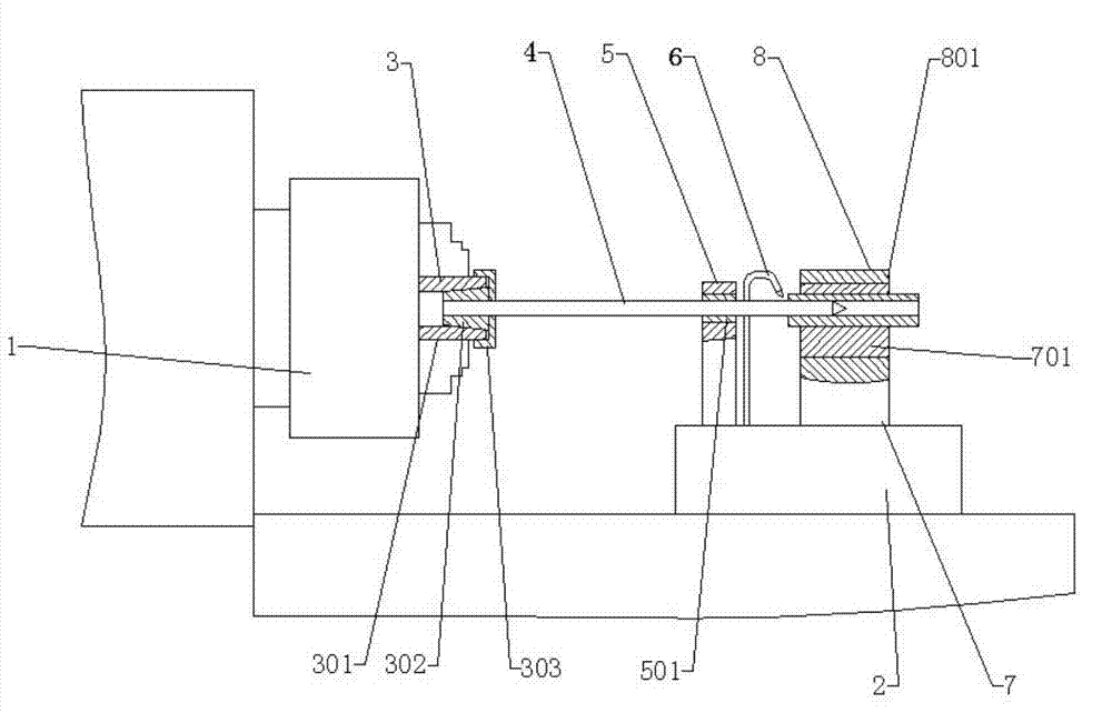 Deep hole drilling device for turning