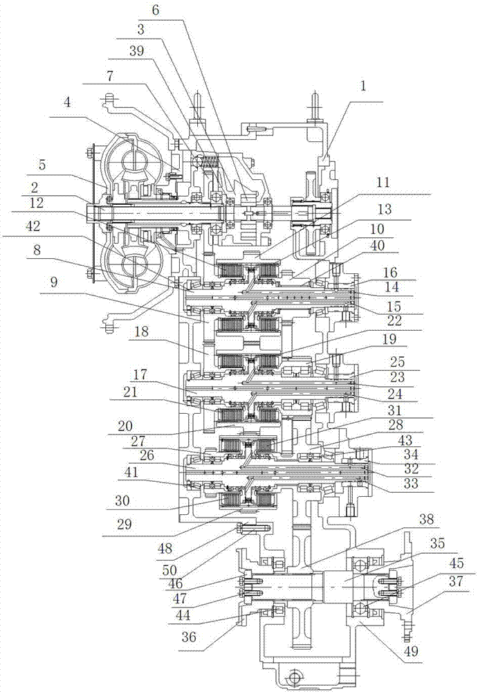 Multi-gear multivariant movable axis type semi-automatic control speed changing box