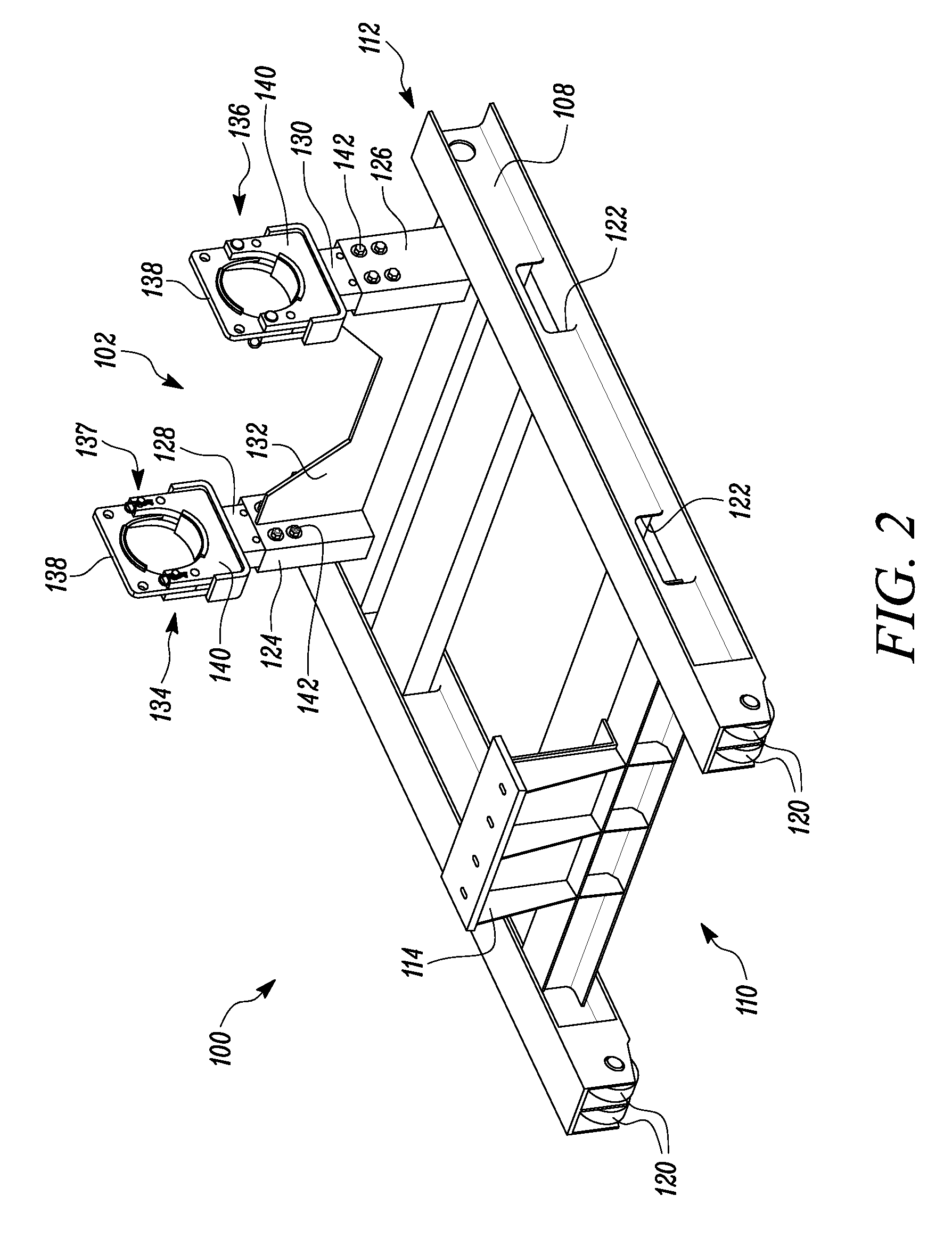 Engine stand with rear mount support