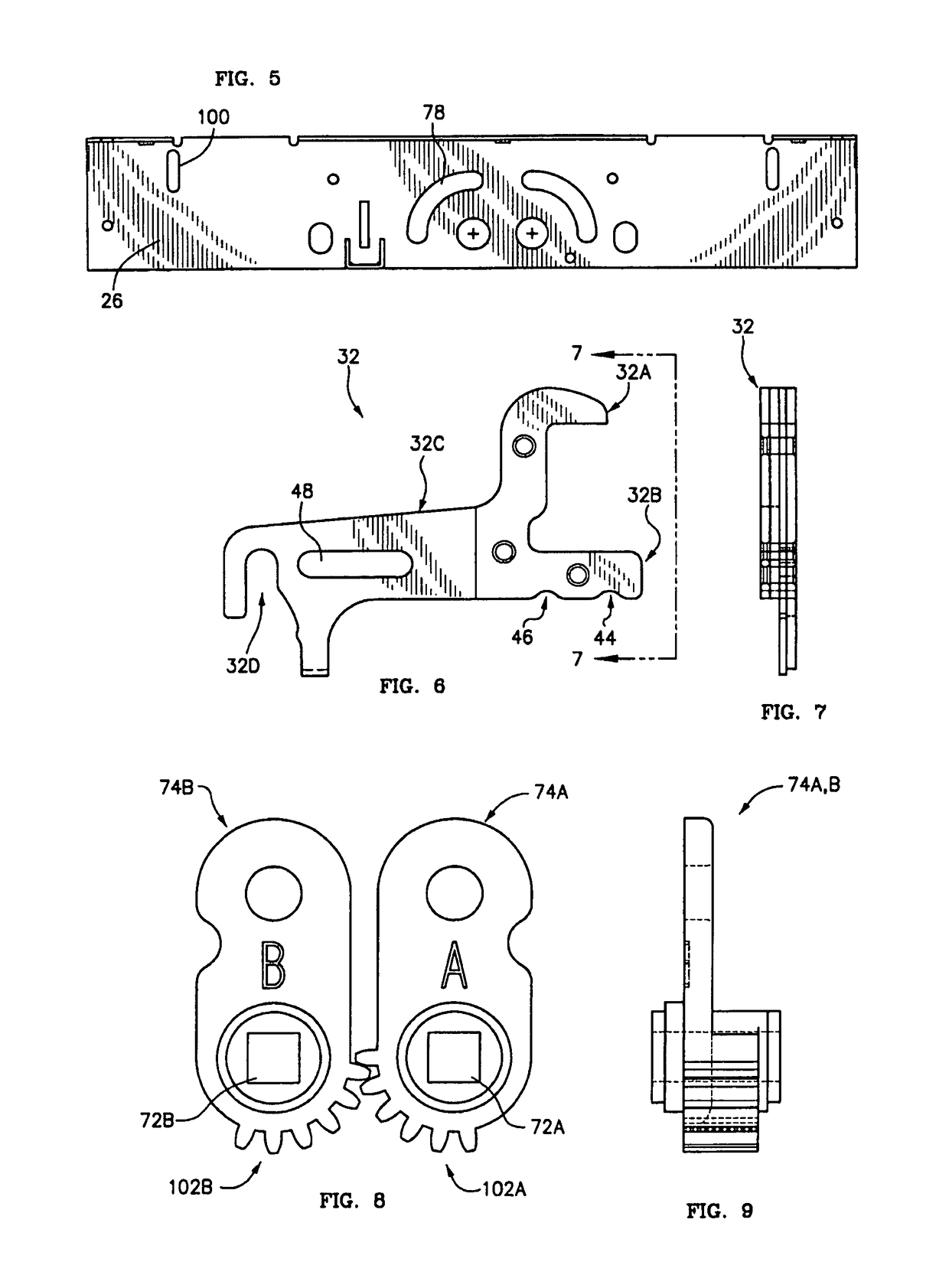 Multi-point sliding door latch