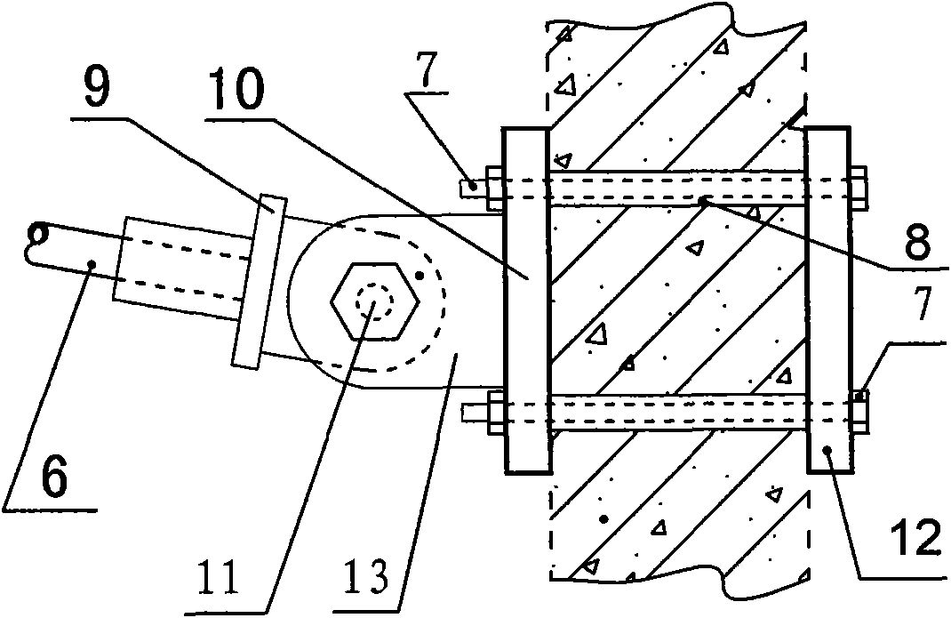 High-rise building construction assembled overhanging safe guarding shed and construction method thereof