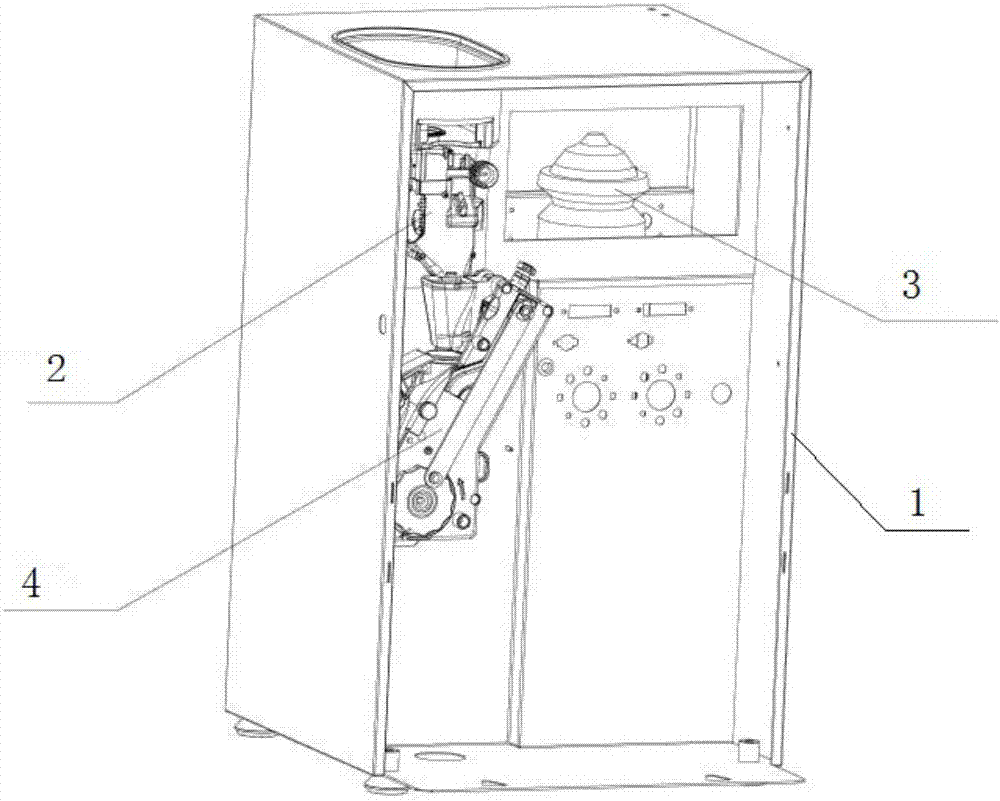 Automatic beverage selling machine with pattern printing function and working method thereof