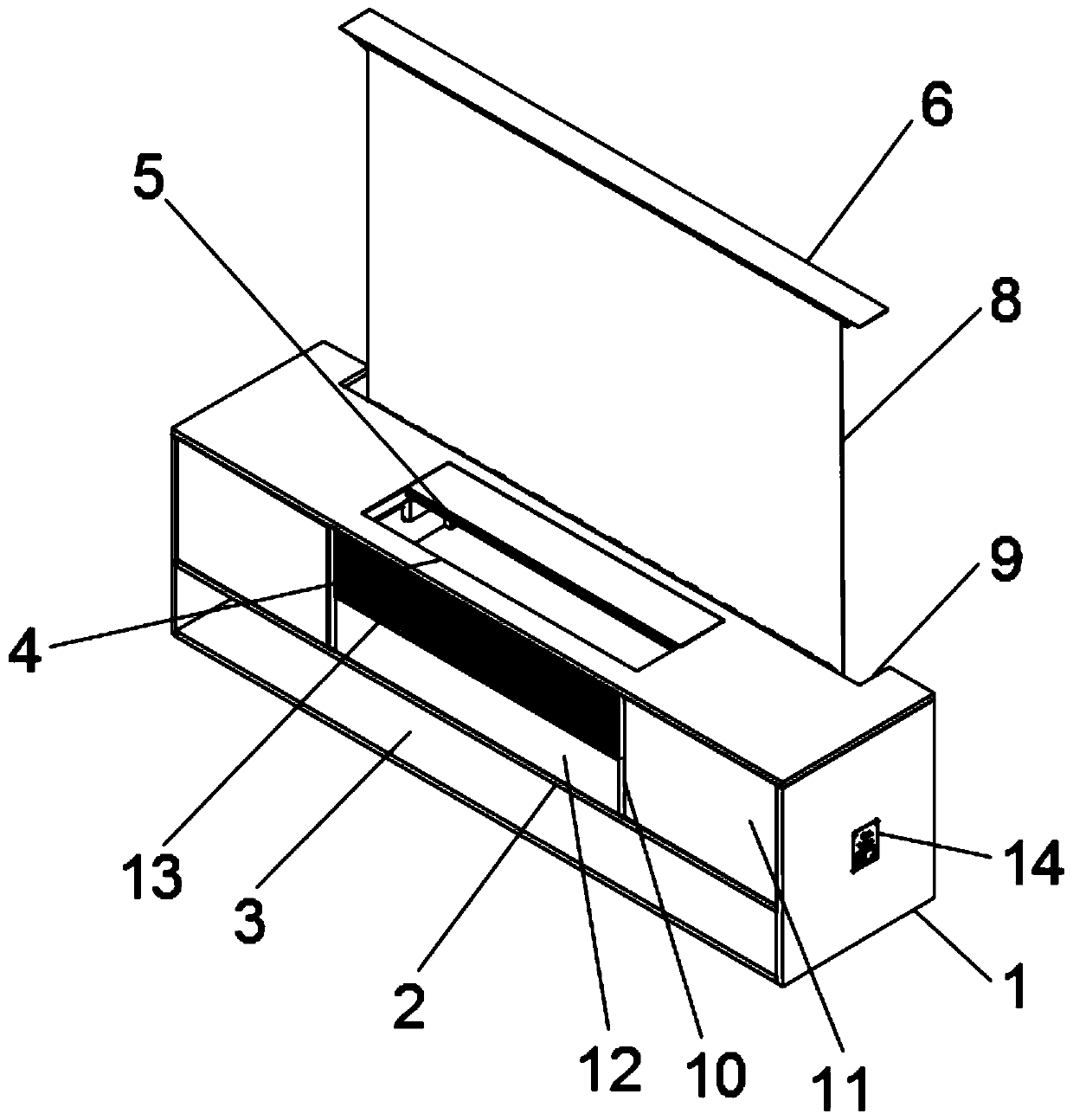 Rollable hidden laser television all-in-one machine