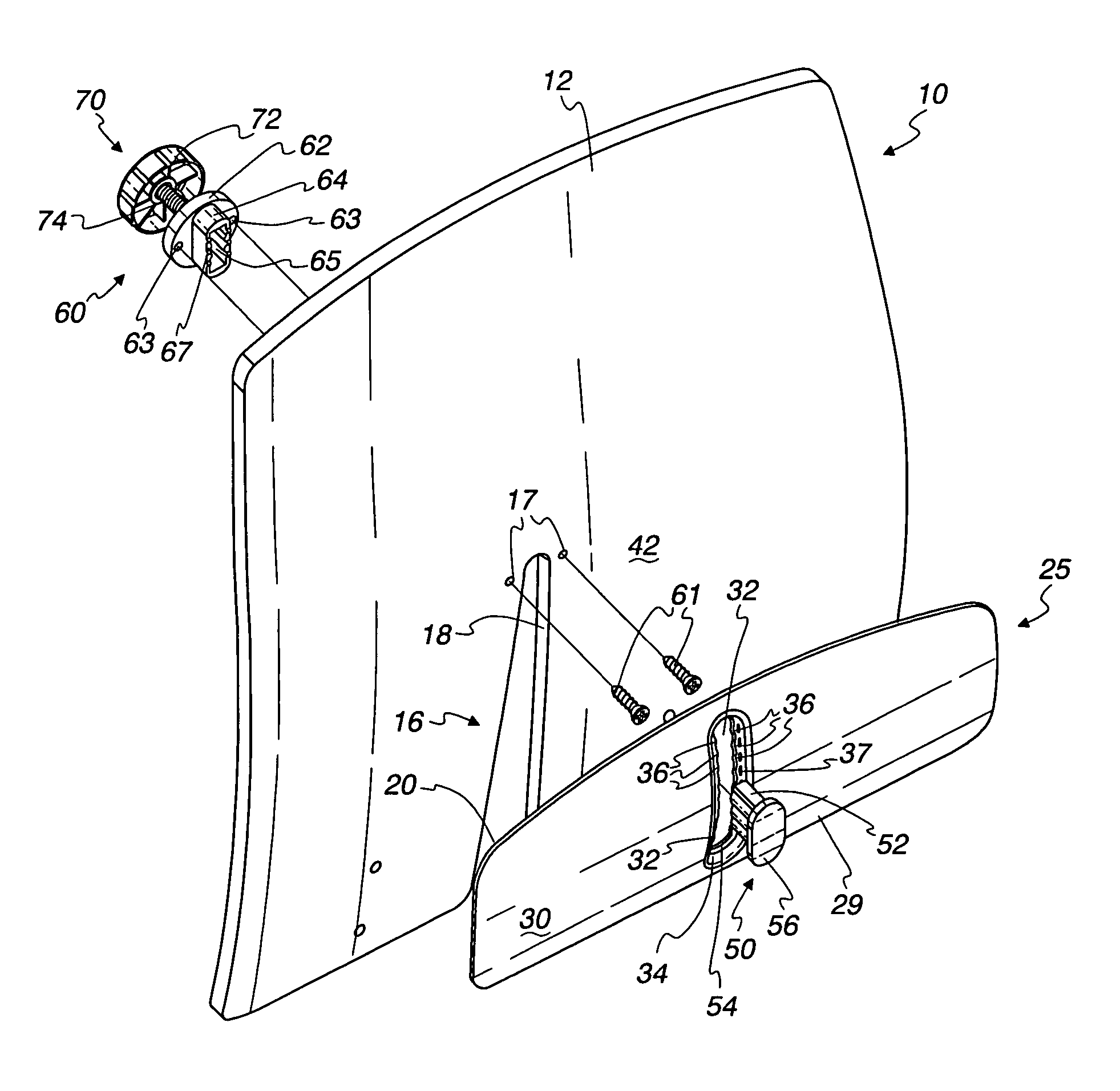 Chair with adjustable lumbar support