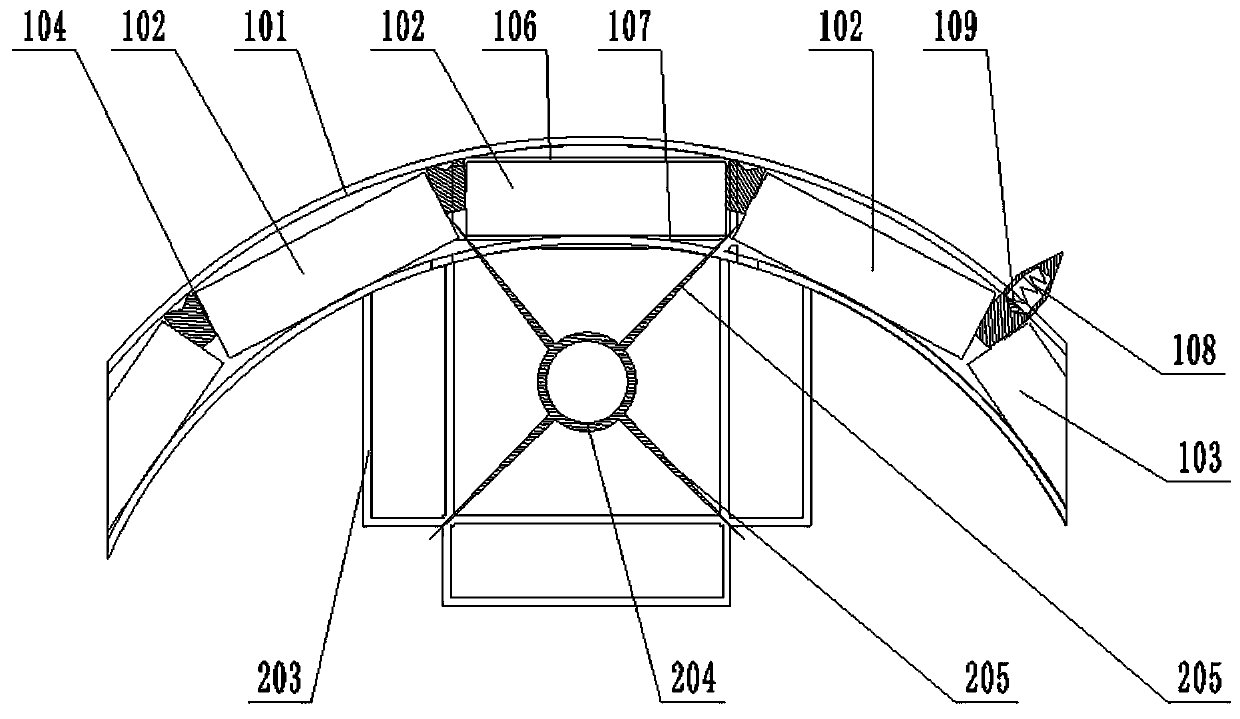 Electric push rod type annular battery device with self-replacement function