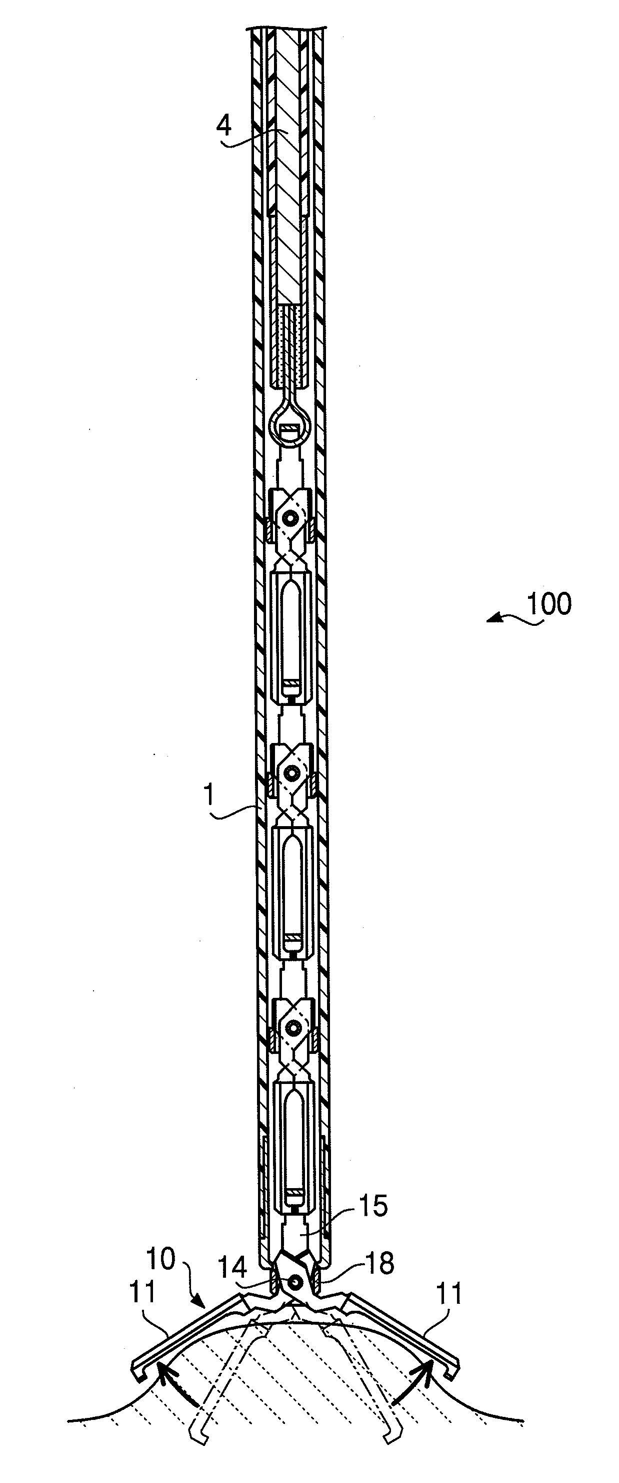 Clipping instrument for an endoscopic surgical device