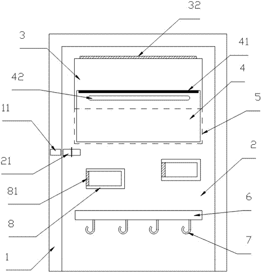 Household ventilating door