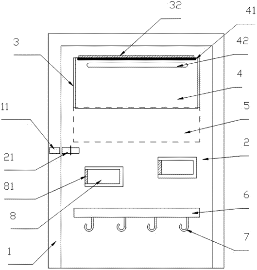 Household ventilating door