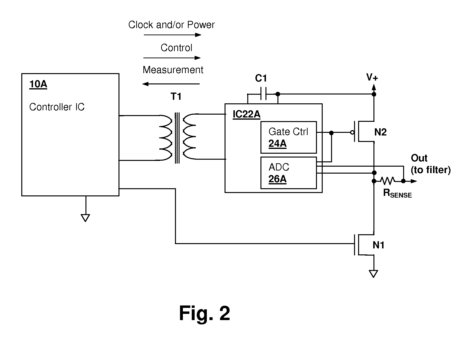 Transformer-isolated analog-to-digital converter (ADC) feedback apparatus and method