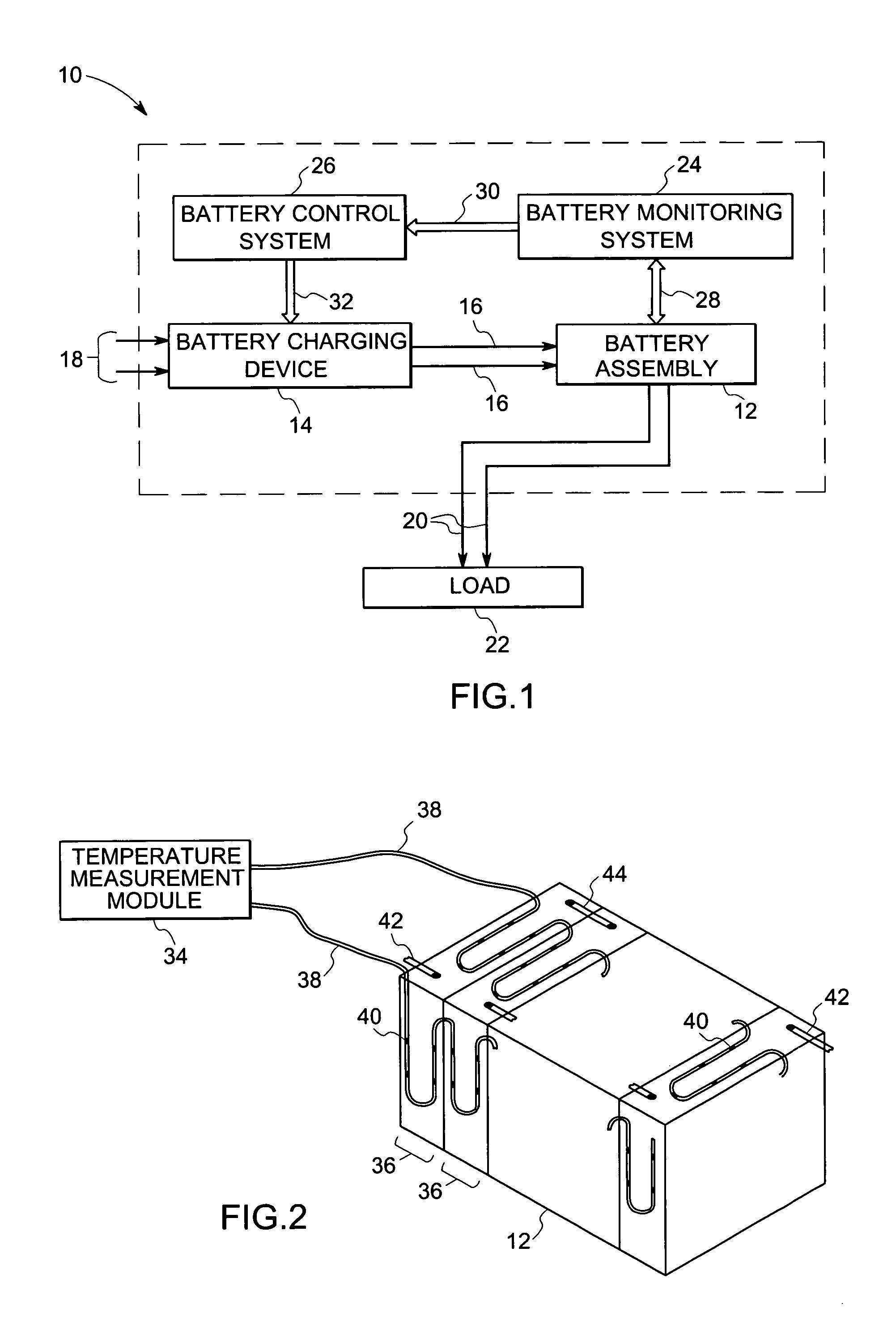 Optical battery temperature monitoring system and method