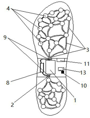 Intelligent sole massage shoe