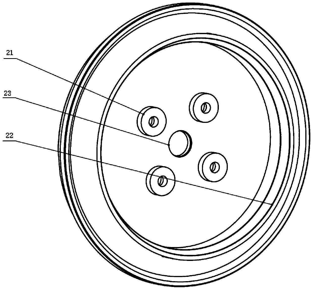 Independent measuring structure for air leakage of compressor end and turbine end of turbocharger