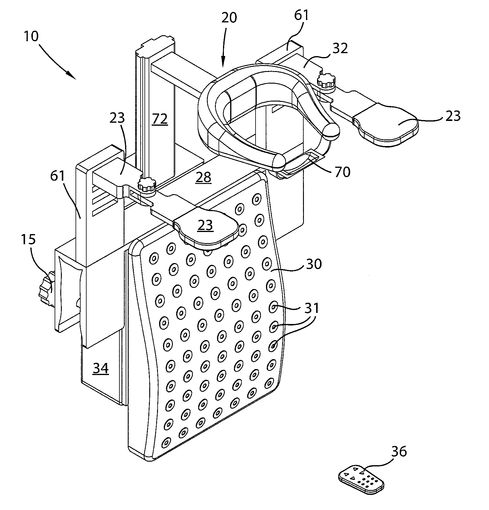 Traction device and associated method for increasing intervertebral space and lengthening the spine