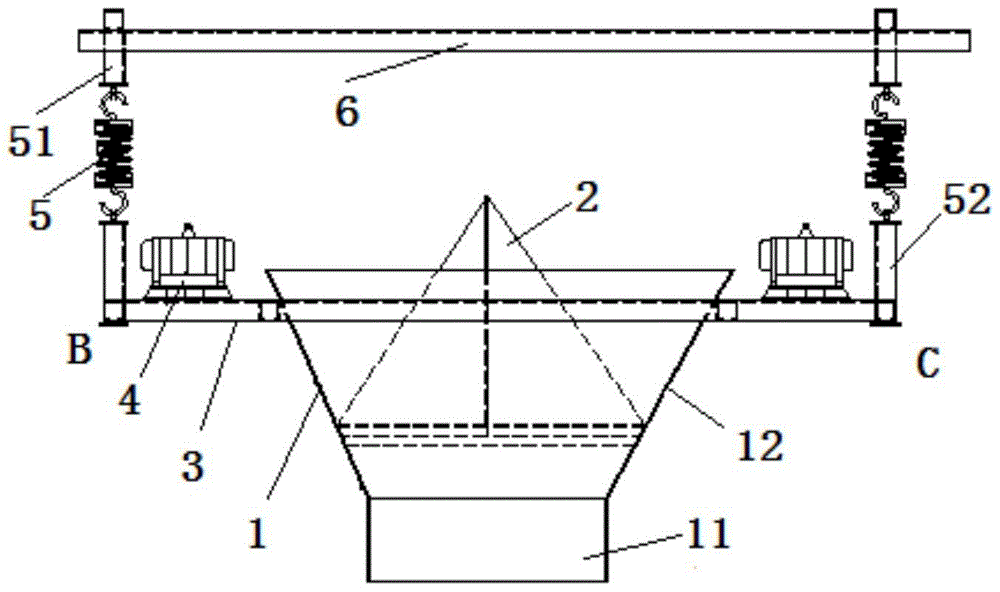 A vibrating arch breaking device and its application method