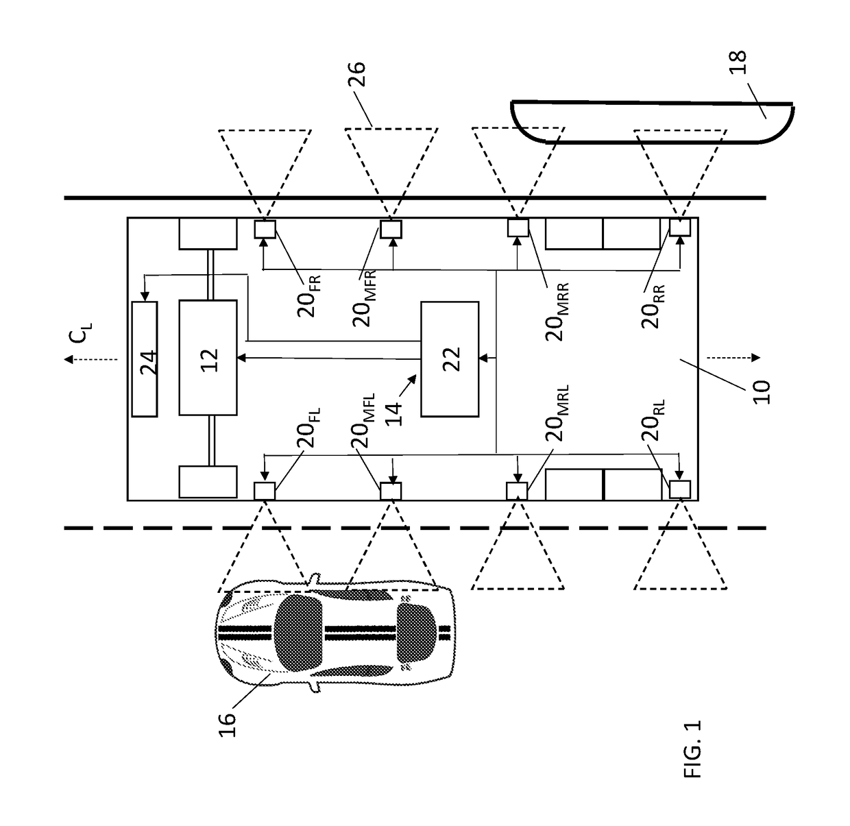 System and method for determining the positions of side collision avoidance sensors on a vehicle