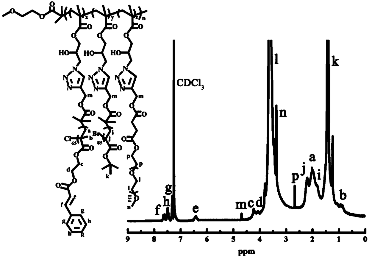 An amphiphilic ternary molecular brush polymer and its worm-like unimolecular micelles