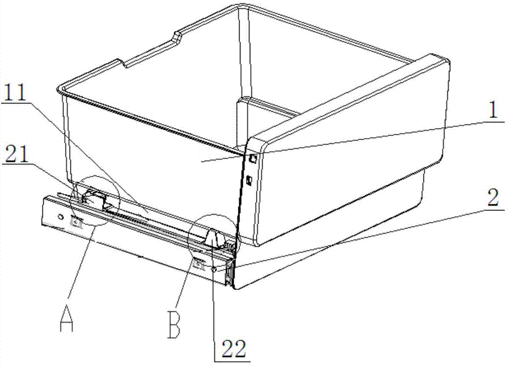 Refrigerator drawer sliding rail system