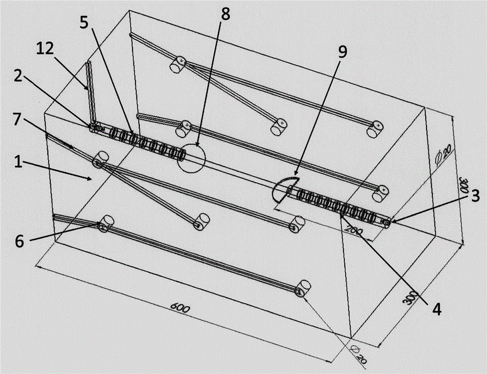 Method of experimenting on impact of high-pressure fracture-cave bodies in carbonate rock reservoirs upon hydraulic fracture extension