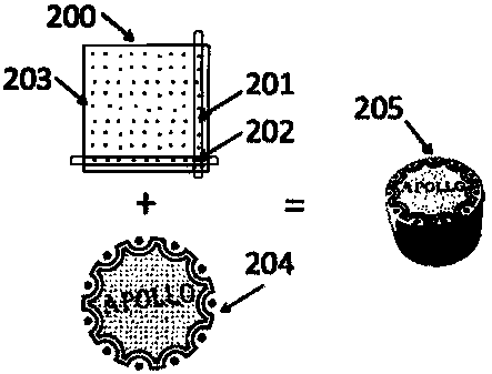 Method for labeling at bottom of deeply recessed container in virtue of sucker