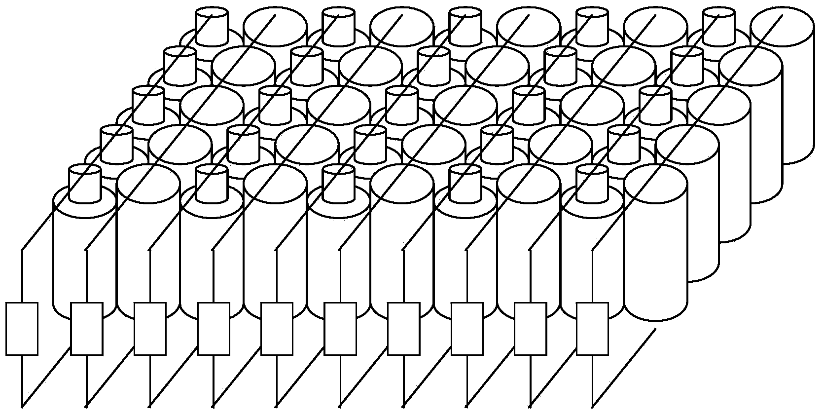 Cylindrical lithium ion battery pack and combination method thereof