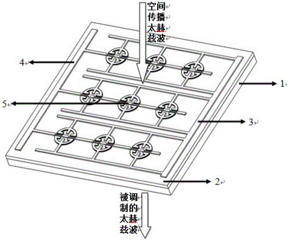 Terahertz space phase modulator based on high electron mobility transistor