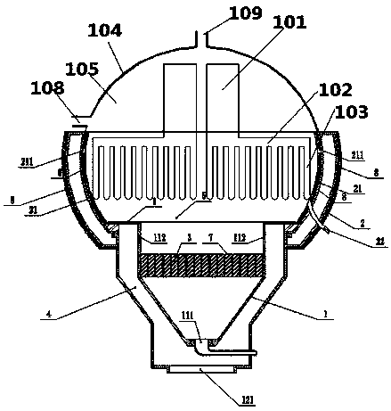 Liquid medicine fumigation steam generator provided with collection box