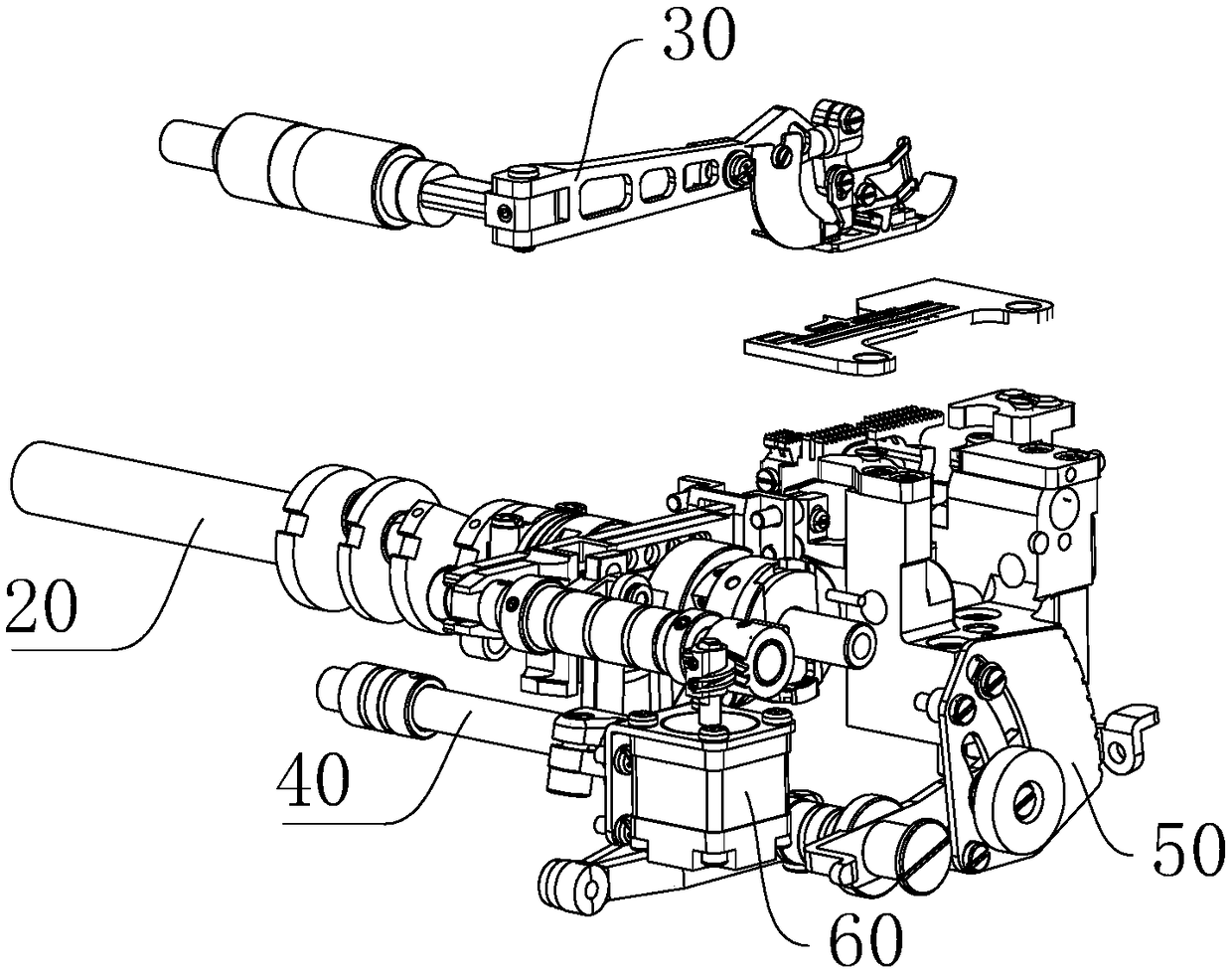 Cloth feeding tooth rack adjusting mechanism and overedger using same