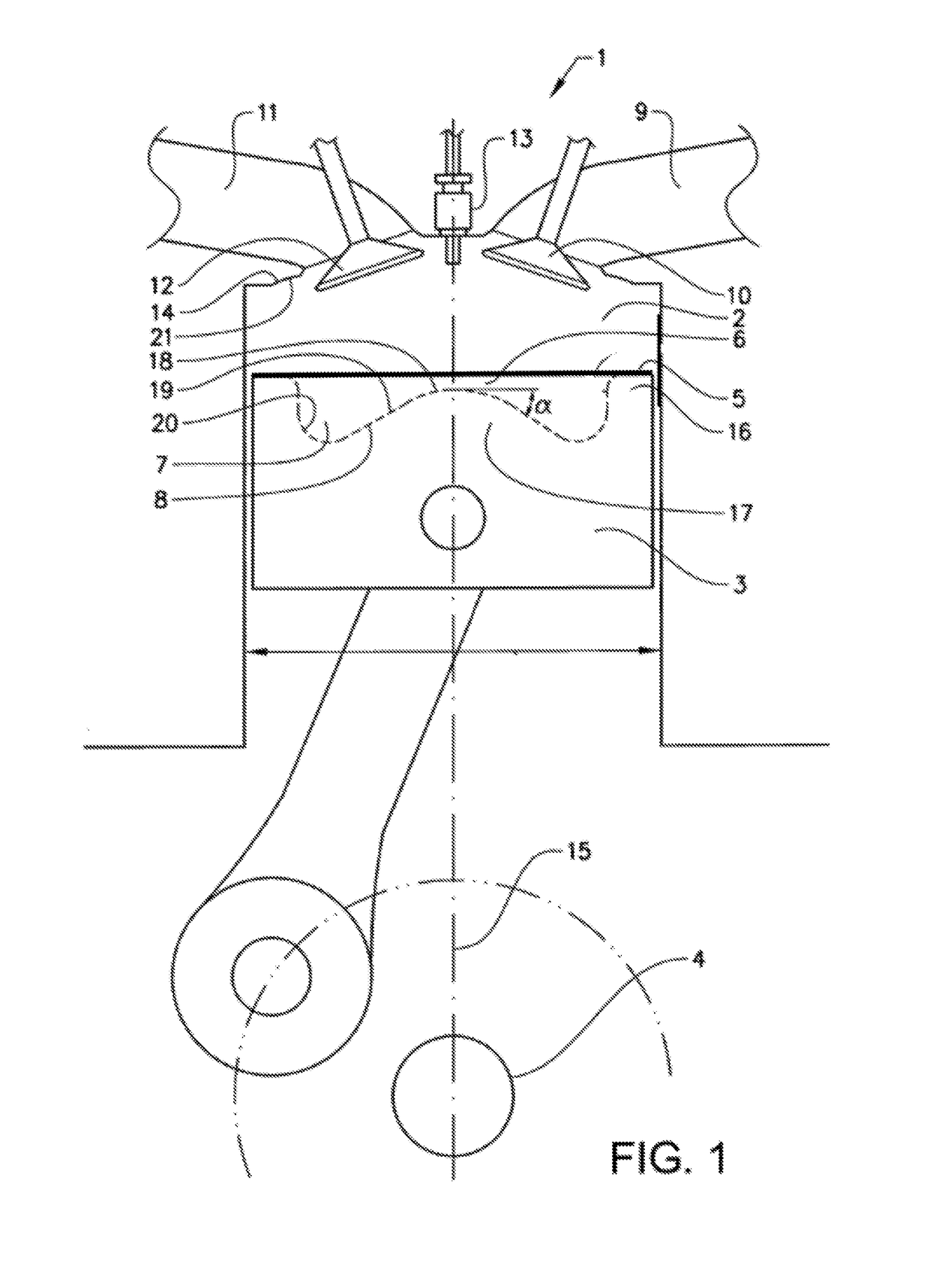 Piston for a cylinder of a combustion engine