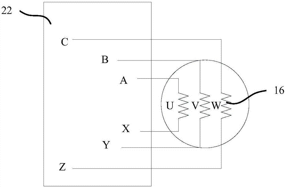 Compressor, air conditioner, and control method for power-on mode of compressor winding