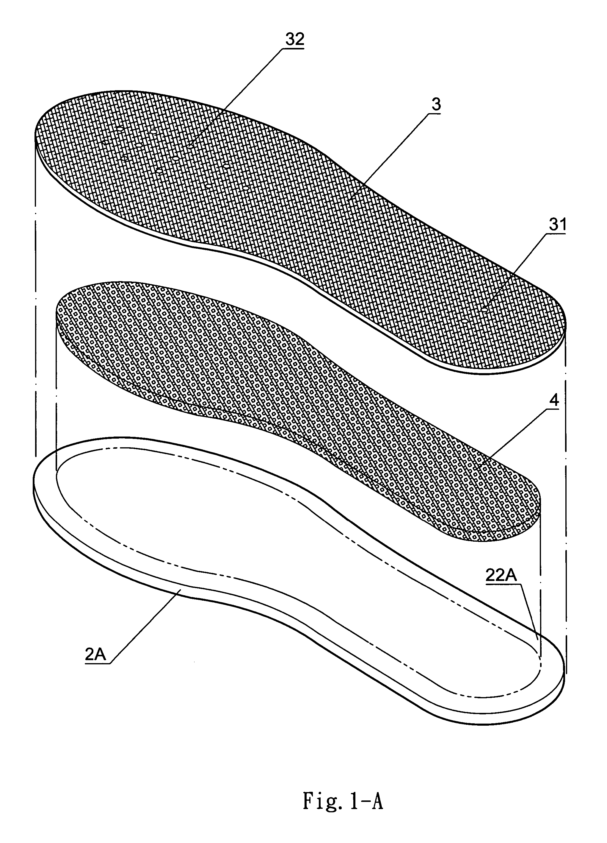 Structure of ventilating insole