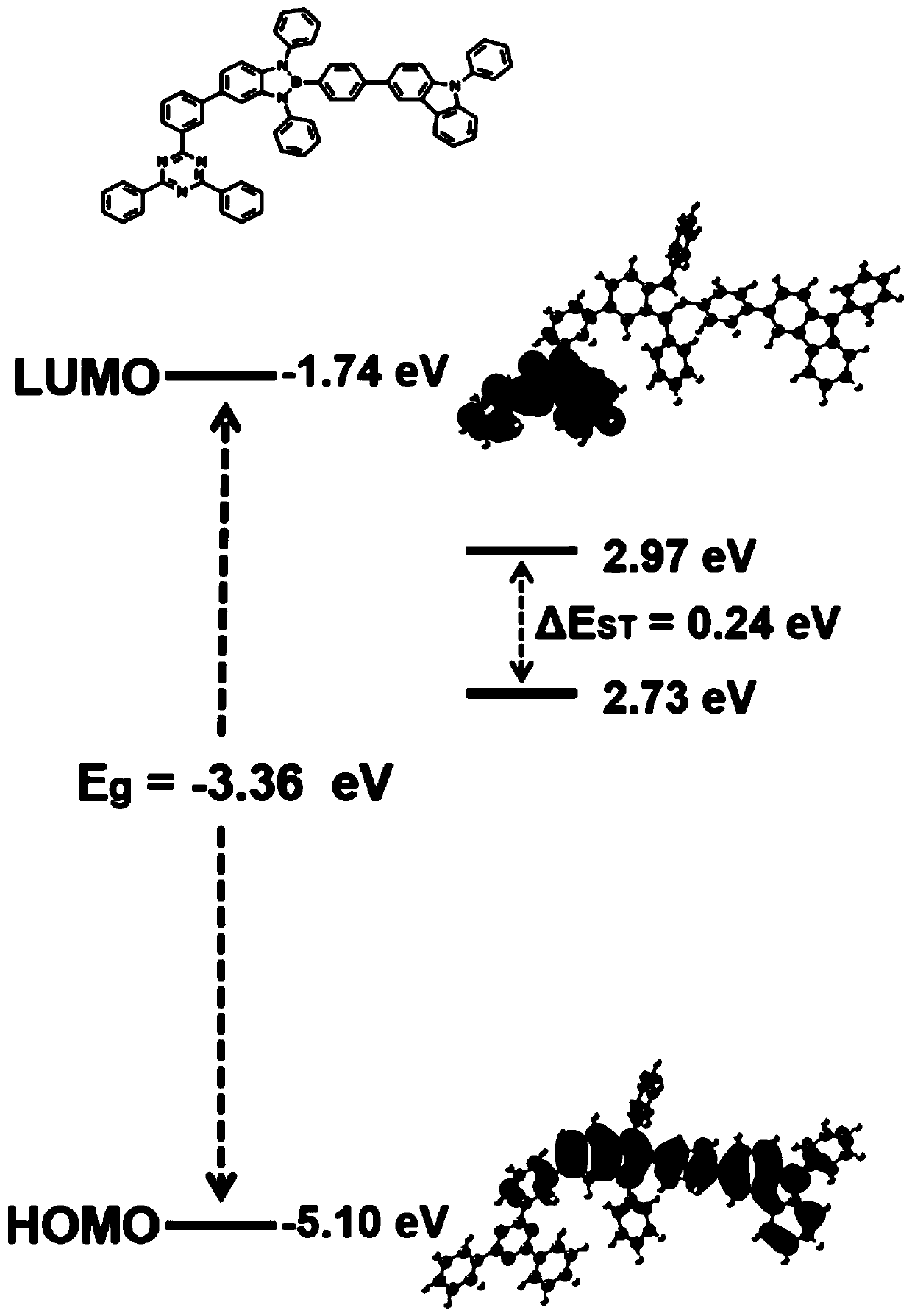 Boron-nitrogen heteropolyaromatic ring compound and application thereof