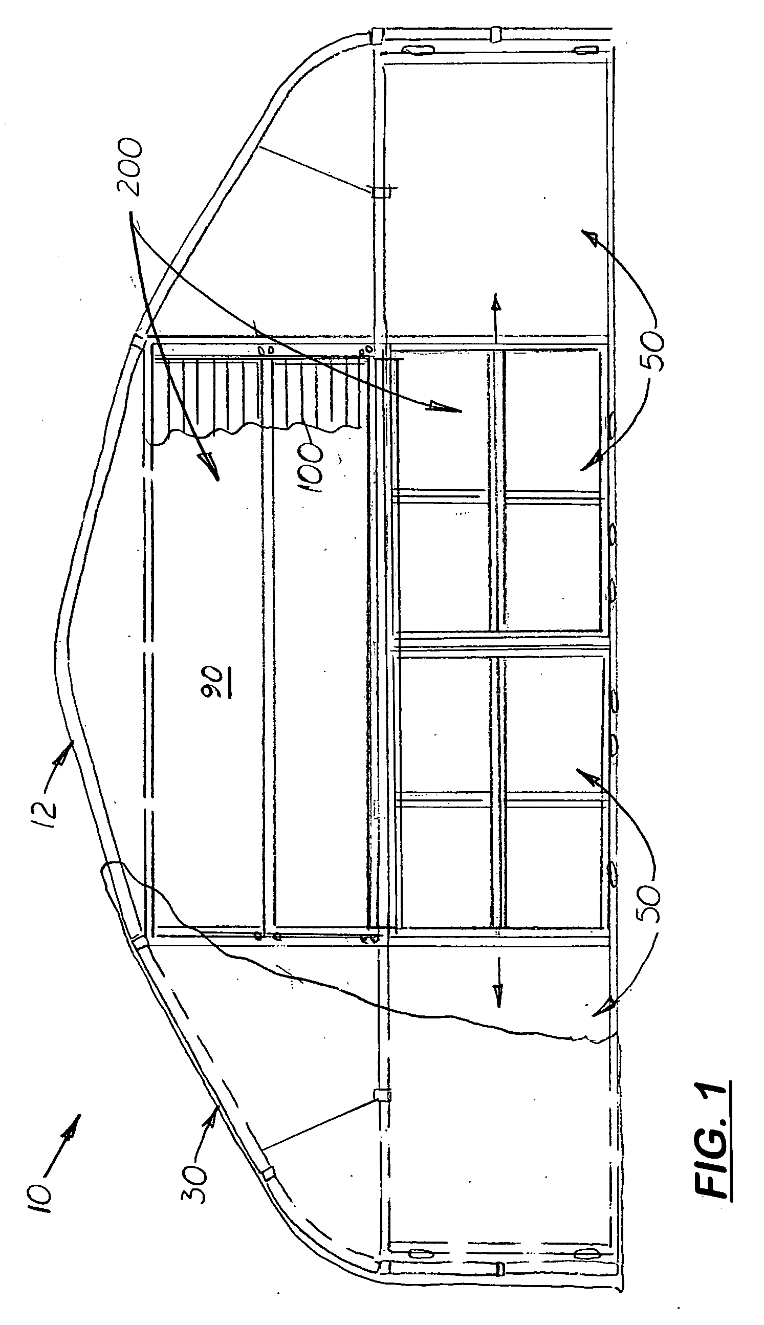 Temporary shelter with adjustble door system