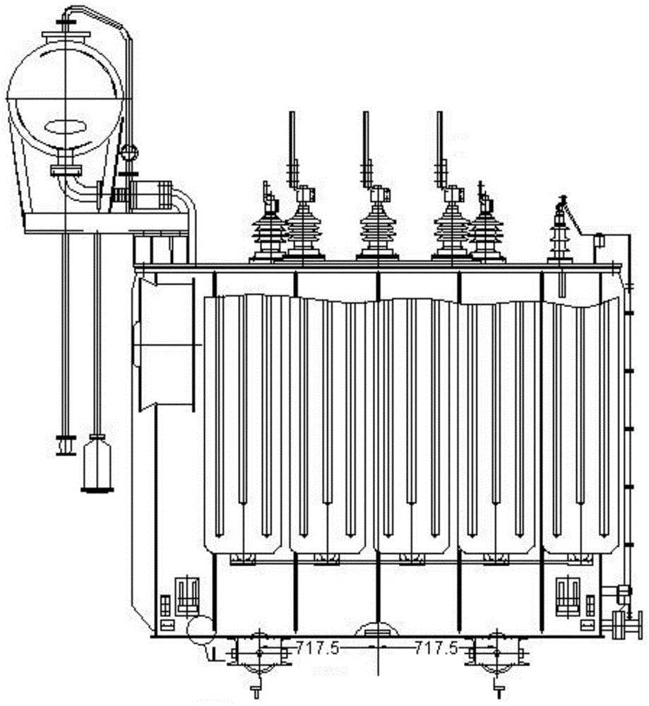 Method for cooling large oil immersed type rectifier transformer under abnormal heated condition