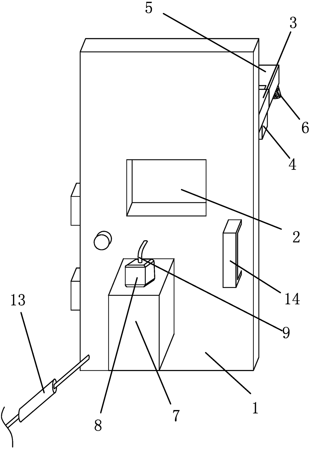 Fire door with induction fire extinguishing function in ship