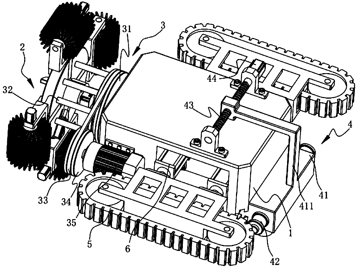 Pipeline cleaning robot