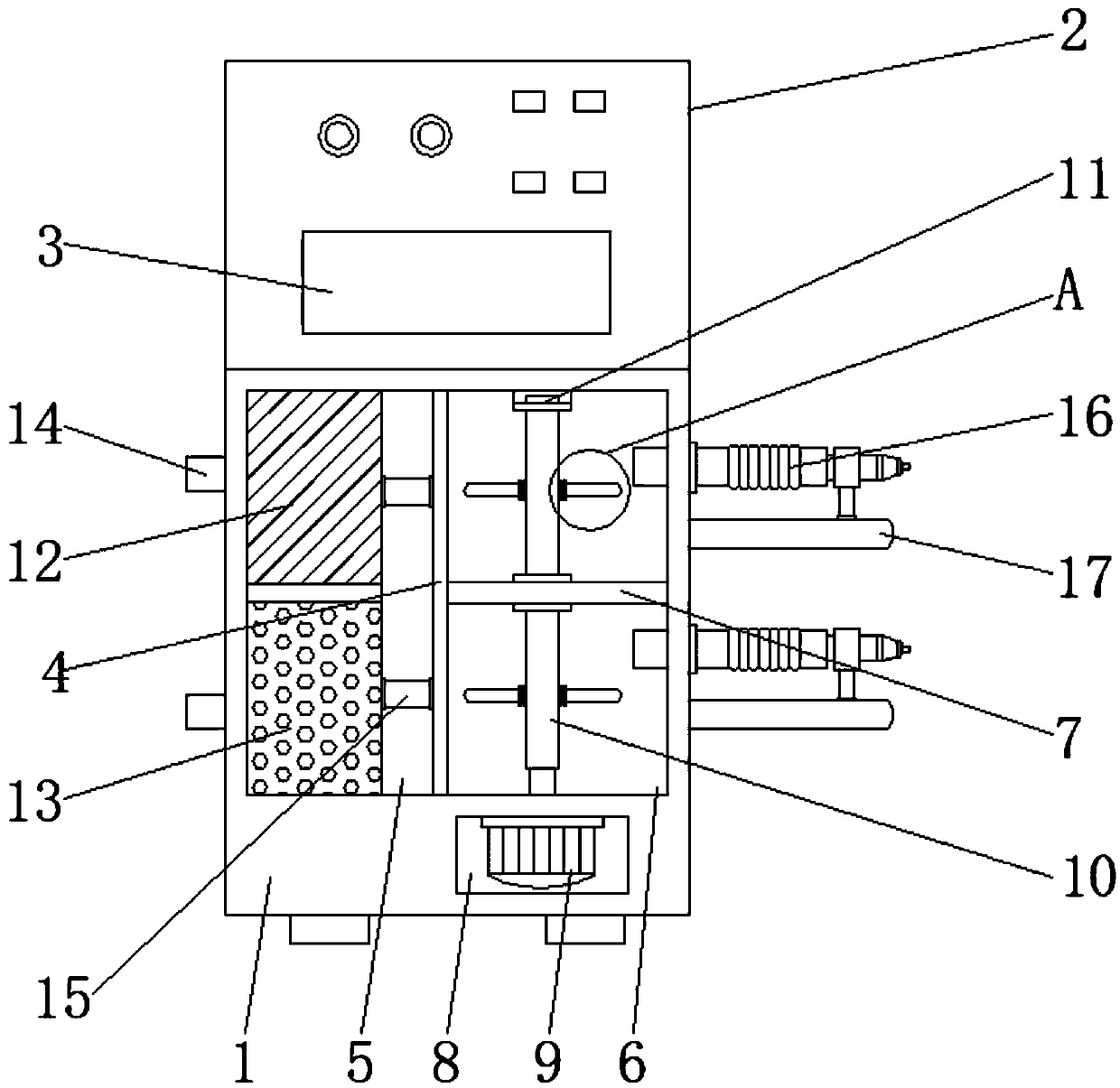 Plasma surface treatment device for automobile calash base