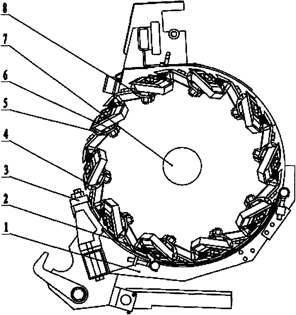 Shredding and rubbing device for silage harvester