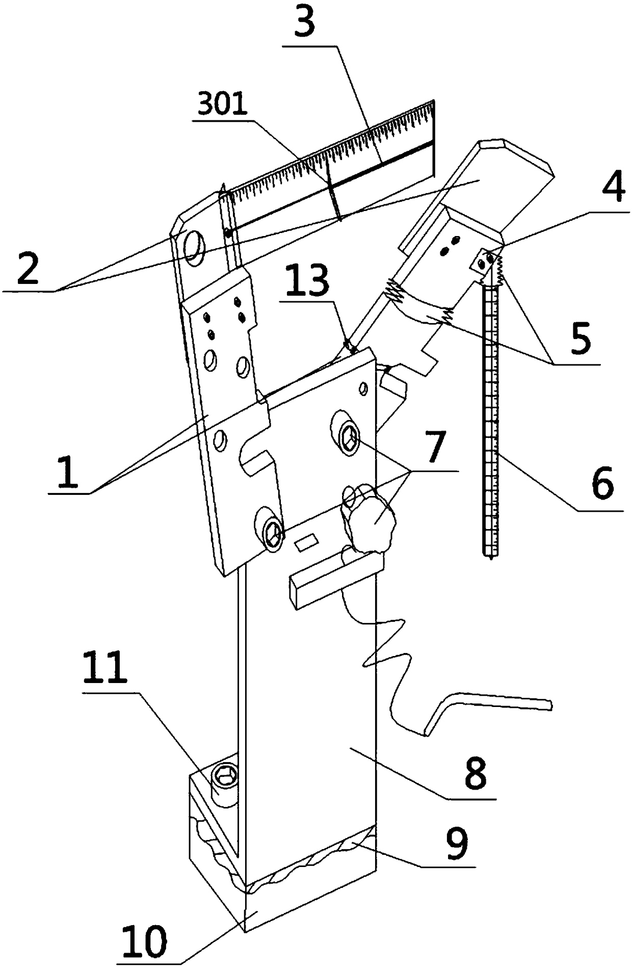 Double-position telescopic positioning mechanism for automobile inspection tool