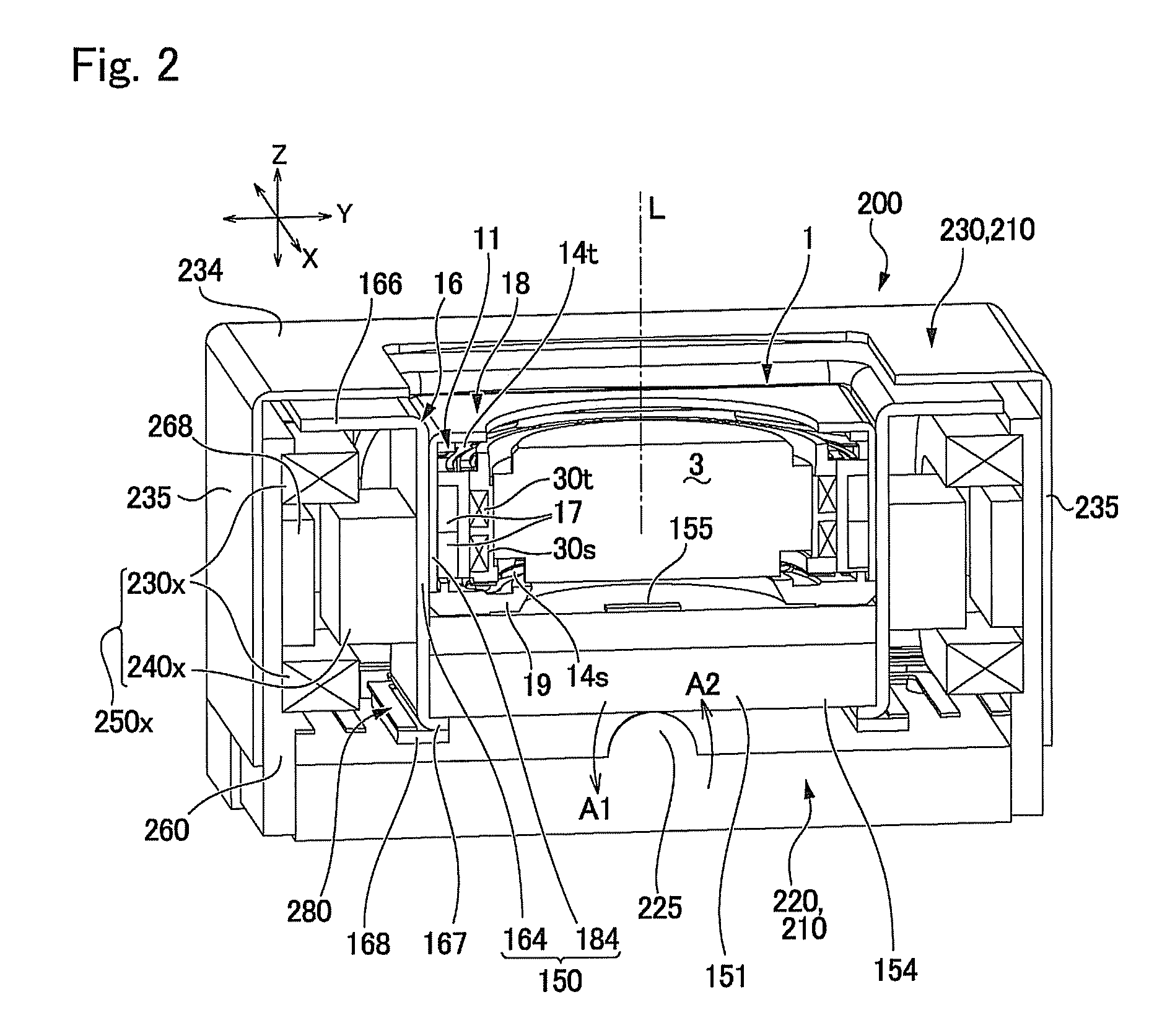 Optical unit with shake correcting function and photographic optical device