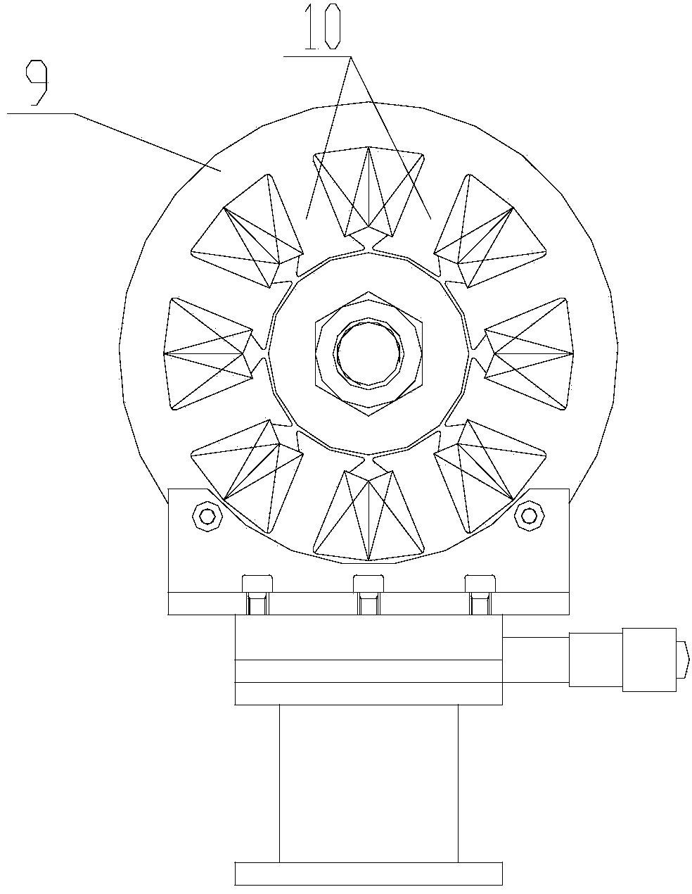 Motorized spindle rigidity test device