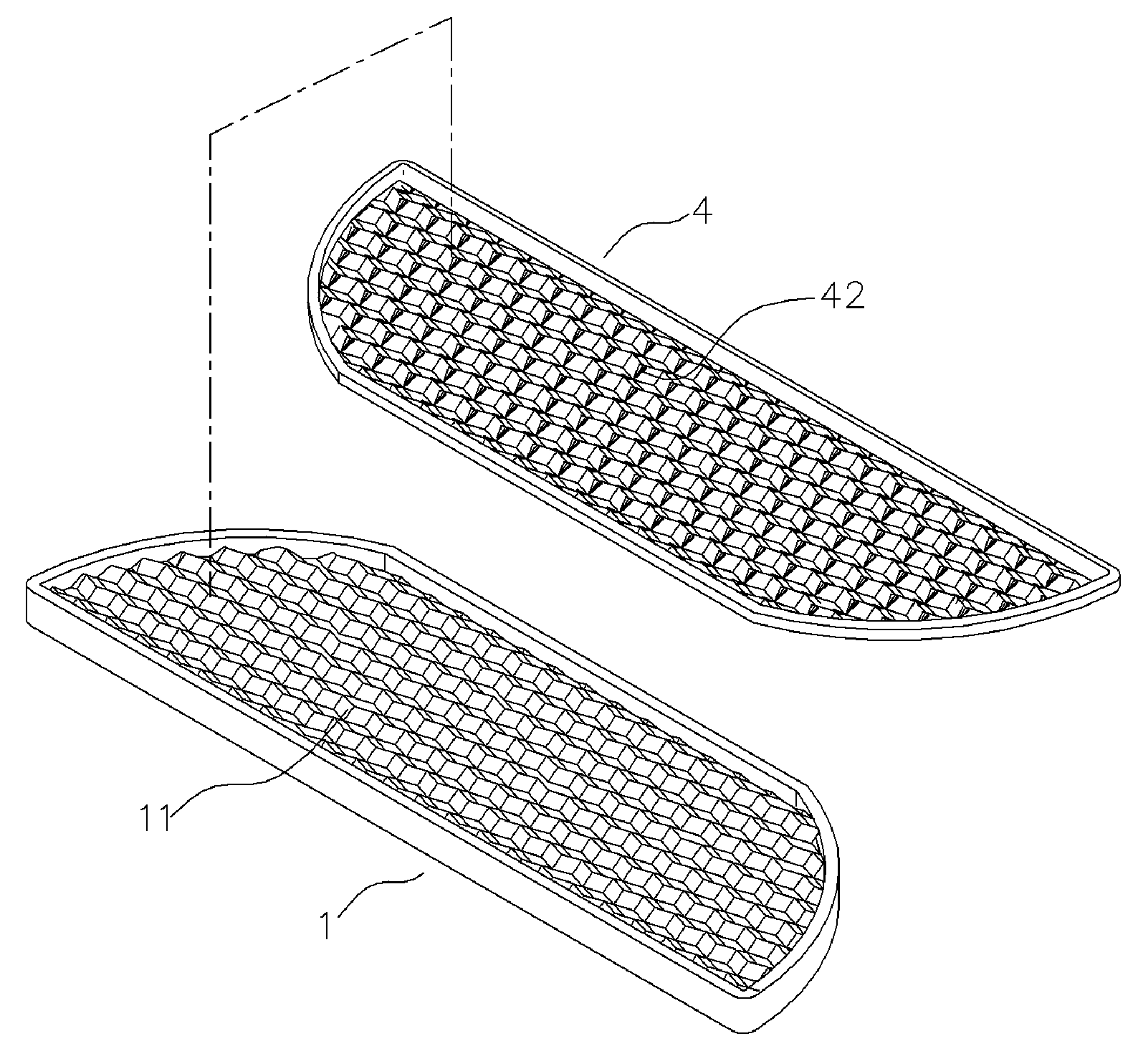 Salient reflector for use on road